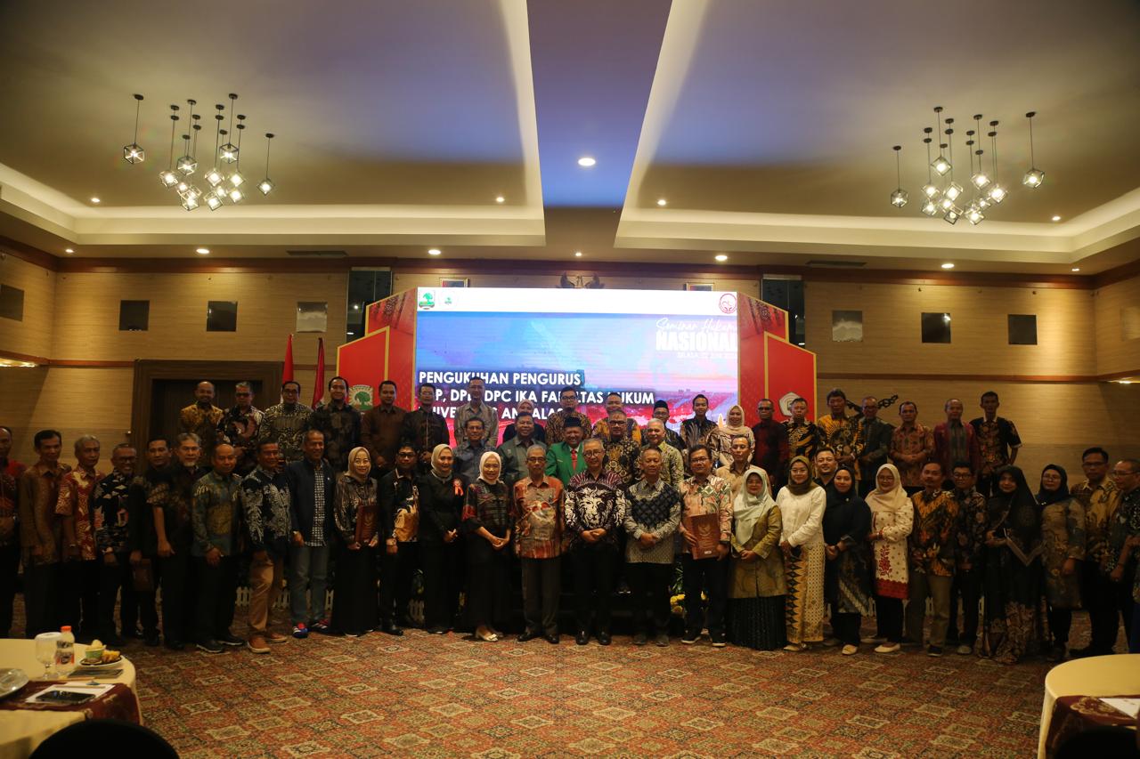 Dewan Pengurus Pusat Alumni Fakultas Hukum Universitas Andalas Resmi Dikukuhkan